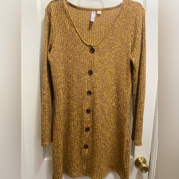 NWT Alya Sherlyn Button Down Knit Dress SZ S Multicolor Button Down Long Sleeve - Picture 2 of 15
